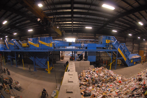 Recycling plant.